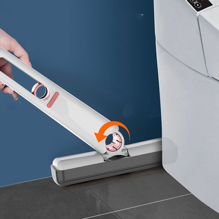 Mop De Mana Mini-Portabil, Cu Sistem De Stoarcere, Dispozitiv De Curatat Manual, Cu Burete Absorbant, Material Pva, Multisuprafete Si Geamuri, 29.5 X 15.5 Cm, Alb - vivimall.ro