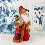 Decoratiune de Craciun, Flippy, Mos Craciun Rotativ, din Plastic/Poliester, 31 x 14 x 12 cm, cu Lumini si Sunete, Rosu - vivimall.ro