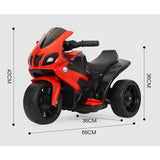Motocicleta Electrica Vivimall, cu Acumulator, cu Sistem Anti-Rasturnare, Sistem de Lumini si Sunet, 1-4 Ani, 42 x 68 x 36 cm, Rosu - vivimall.ro