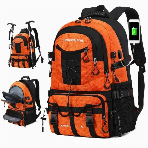 Rucsac Multifunctional De Alpinism, Capacitate 36-55 L, De Calatorie, Impermeabil, Slot Usb Incarcare Telefon, Bretele Reglabile, 52 X 34 X 19 Cm - vivimall.ro