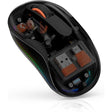 Mouse Wireless, Flippy, Dual Bluetooth, 2.4 GHz, Multi Device, USB-C, 4 Niveluri DPI 800-2400, Reincarcabil, Iluminare LED, Compatibil MacBook/iPad/Laptop, 10 x 6 cm, Negru - vivimall.ro