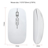 Port de încărcare USB-C al mouse-ului Flippy M103 alb cu cablul inclus în pachet