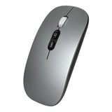 Mouse Wireless Reincarcabil, Flippy, Compatibil Windows/macOS, Bluetooth 5.1 + 2.4GHz, Silentios, DPI 800/1200/1600, Gri Inchis - vivimall.ro