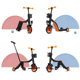 Bicicleta 8 In 1, Transformabila, Multifunctionala, Reglare Inaltime, Cu Maner De Impingere Detasabil, Tricicleta, Trotineta, 3 Roti, Pedale, Cosulet, 3-6 Ani - vivimall.ro