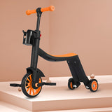 Bicicleta 8 In 1, Transformabila, Multifunctionala, Reglare Inaltime, Cu Maner De Impingere Detasabil, Tricicleta, Trotineta, 3 Roti, Pedale, Cosulet, 3-6 Ani - vivimall.ro