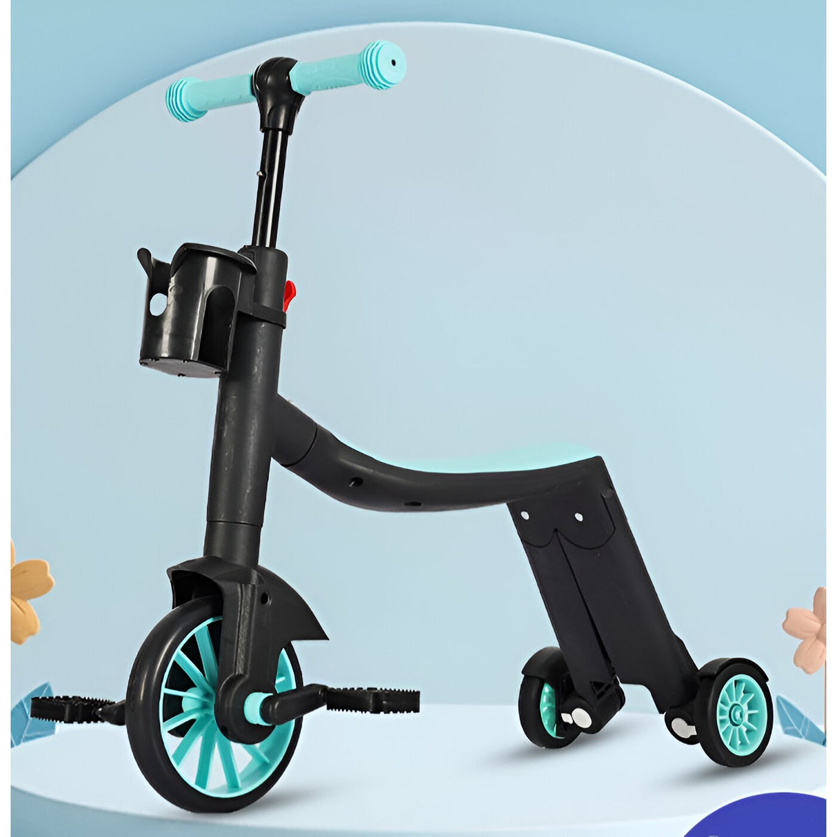 Bicicleta 8 In 1, Transformabila, Multifunctionala, Reglare Inaltime, Cu Maner De Impingere Detasabil, Tricicleta, Trotineta, 3 Roti, Pedale, Cosulet, 3-6 Ani - vivimall.ro