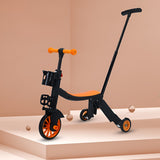 Bicicleta 8 In 1, Transformabila, Multifunctionala, Reglare Inaltime, Cu Maner De Impingere Detasabil, Tricicleta, Trotineta, 3 Roti, Pedale, Cosulet, 3-6 Ani - vivimall.ro
