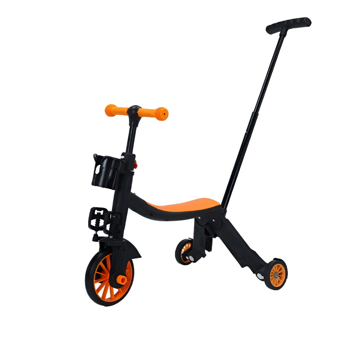 Bicicleta 8 In 1, Transformabila, Multifunctionala, Reglare Inaltime, Cu Maner De Impingere Detasabil, Tricicleta, Trotineta, 3 Roti, Pedale, Cosulet, 3-6 Ani - vivimall.ro