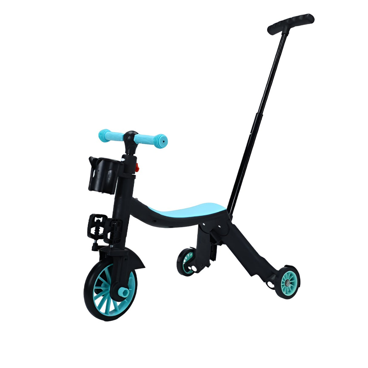 Bicicleta 8 In 1, Transformabila, Multifunctionala, Reglare Inaltime, Cu Maner De Impingere Detasabil, Tricicleta, Trotineta, 3 Roti, Pedale, Cosulet, 3-6 Ani - vivimall.ro