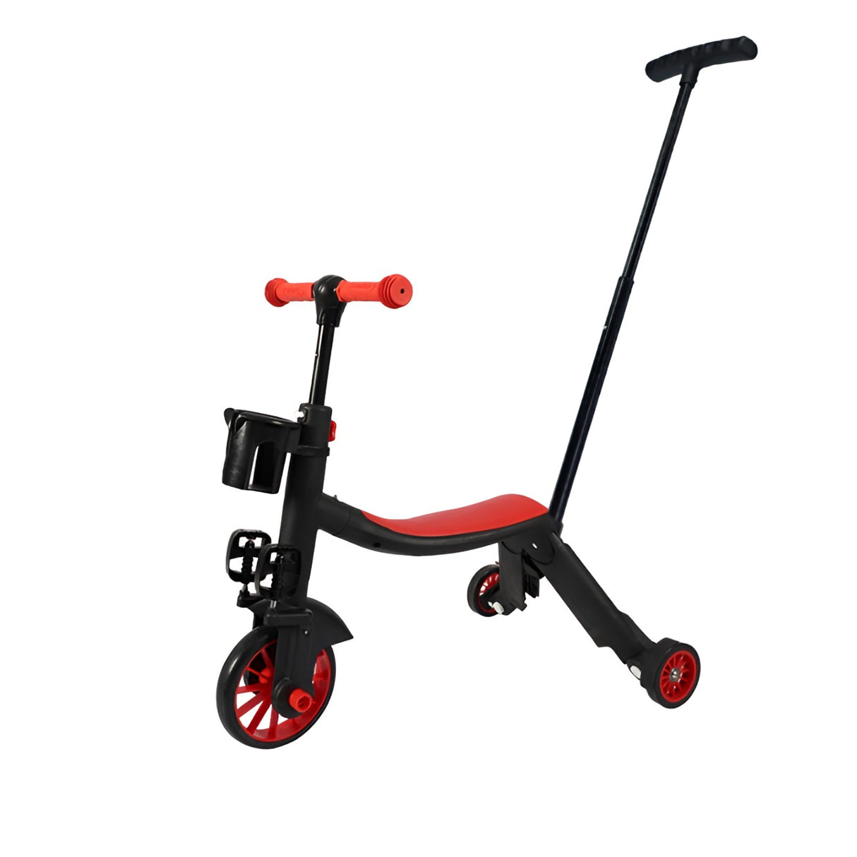Bicicleta 8 In 1, Transformabila, Multifunctionala, Reglare Inaltime, Cu Maner De Impingere Detasabil, Tricicleta, Trotineta, 3 Roti, Pedale, Cosulet, 3-6 Ani - vivimall.ro