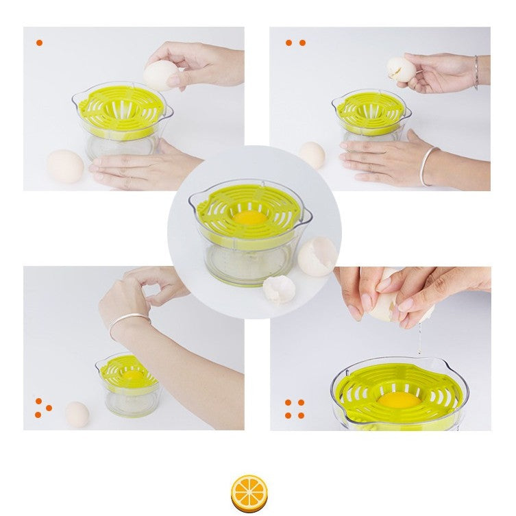 Storcator De Fructe 2 In 1, Cu Razatoare Si Separator Ou, 14.8 X 8 X 13 Cm, Verde - vivimall.ro