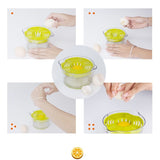 Storcator De Fructe 2 In 1, Cu Razatoare Si Separator Ou, 14.8 X 8 X 13 Cm, Verde - vivimall.ro