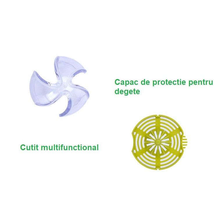 Storcator De Fructe 2 In 1, Cu Razatoare Si Separator Ou, 14.8 X 8 X 13 Cm, Verde - vivimall.ro