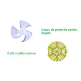 Storcator De Fructe 2 In 1, Cu Razatoare Si Separator Ou, 14.8 X 8 X 13 Cm, Verde - vivimall.ro