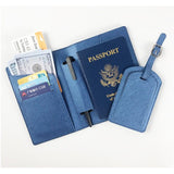 Portofel Pentru Pasaport Si Carduri, 70G, Din Piele Pu, Suport Pix, Accesoriu Suport Eticheta, Unisex, Multifunctional