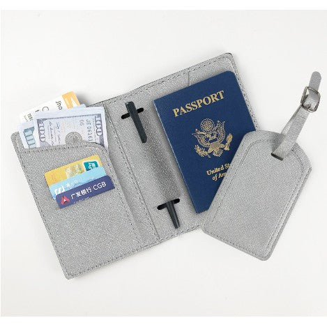 Portofel Pentru Pasaport Si Carduri, 70G, Din Piele Pu, Suport Pix, Accesoriu Suport Eticheta, Unisex, Multifunctional