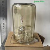 Suport Multifunctional 2 in 1, Pahar si Suport pentru Periuta de Dinti, Vivimall, Plastic, Dimensiune: 10.4 x 7.3 x 7.3 cm, Maro Galbui - vivimall.ro