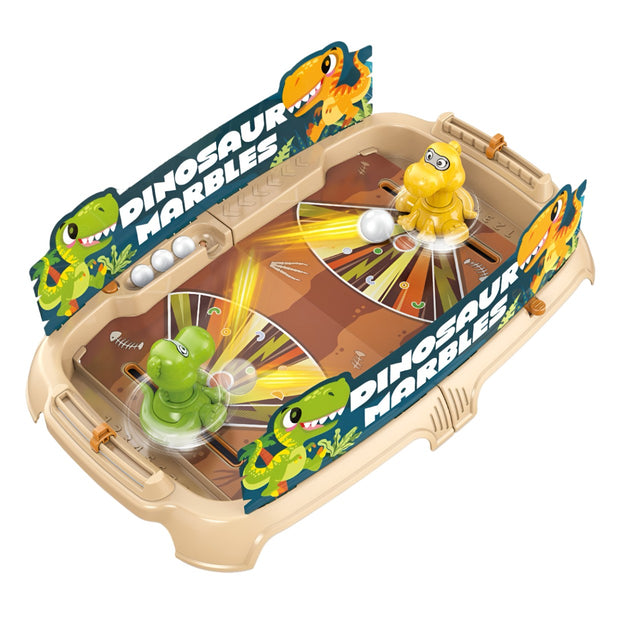 Joc de Masa Interactiv Dino Marbles pentru Copii, Vivimall, 4 Mingi, Tabela Scor, 40.7x27x14 cm, Maro - vivimall.ro
