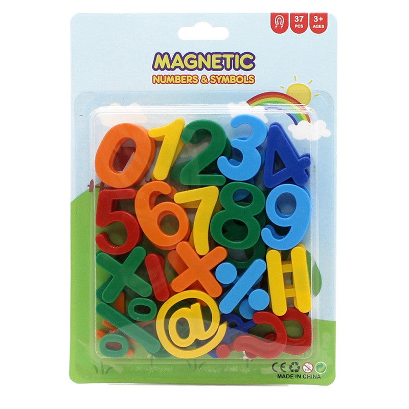 Set 37 Cifre Si Simboluri, Magnetice, Pentru Frigider, Din Plastic, +3 Ani