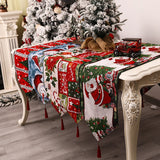Napron Decorativ Pentru Masa, Tematica Craciun, Rosu/ - vivimall.ro