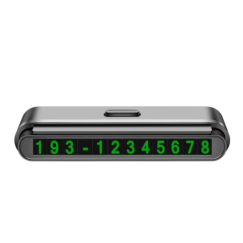 Suport Numar De Telefon Pentru Parcare Auto, Suport Pentru Numarul Detelefon, Banda Glisanta Pentru Ascundere, Banda Adeziva Inclusa, Cifre Verzi, Mat