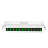 Suport Numar de Telefon pentru Parcare Auto, Vivimall, Suport pentru Numarul detelefon, Banda glisanta pentru Ascundere, Banda Adeziva Inclusa, 120 x 48 x 24 mm, Cifre Verzi, Alb - vivimall.ro