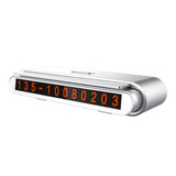 Suport Numar de Telefon pentru Parcare Auto, Vivimall, Suport pentru Numarul detelefon, Banda glisanta pentru Ascundere, Banda Adeziva Inclusa, 120 x 48 x 24 mm, Cifre Rosii, Gri deschis - vivimall.ro