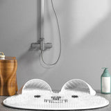 Covoras de Baie, Flippy, pentru Masaj/Spalat Picioare, din TPE, Antiderapant, 45 x 45 cm, Model Iepuras, Alb