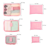Set 6 Genè›I De Calatorie, Pentru Depozitare, Impermeabile, Organizator, Multifuncè›Ionale, Design Cu Plasa, Pliabile, Fermoar, Dimensiuni Diferite - vivimall.ro