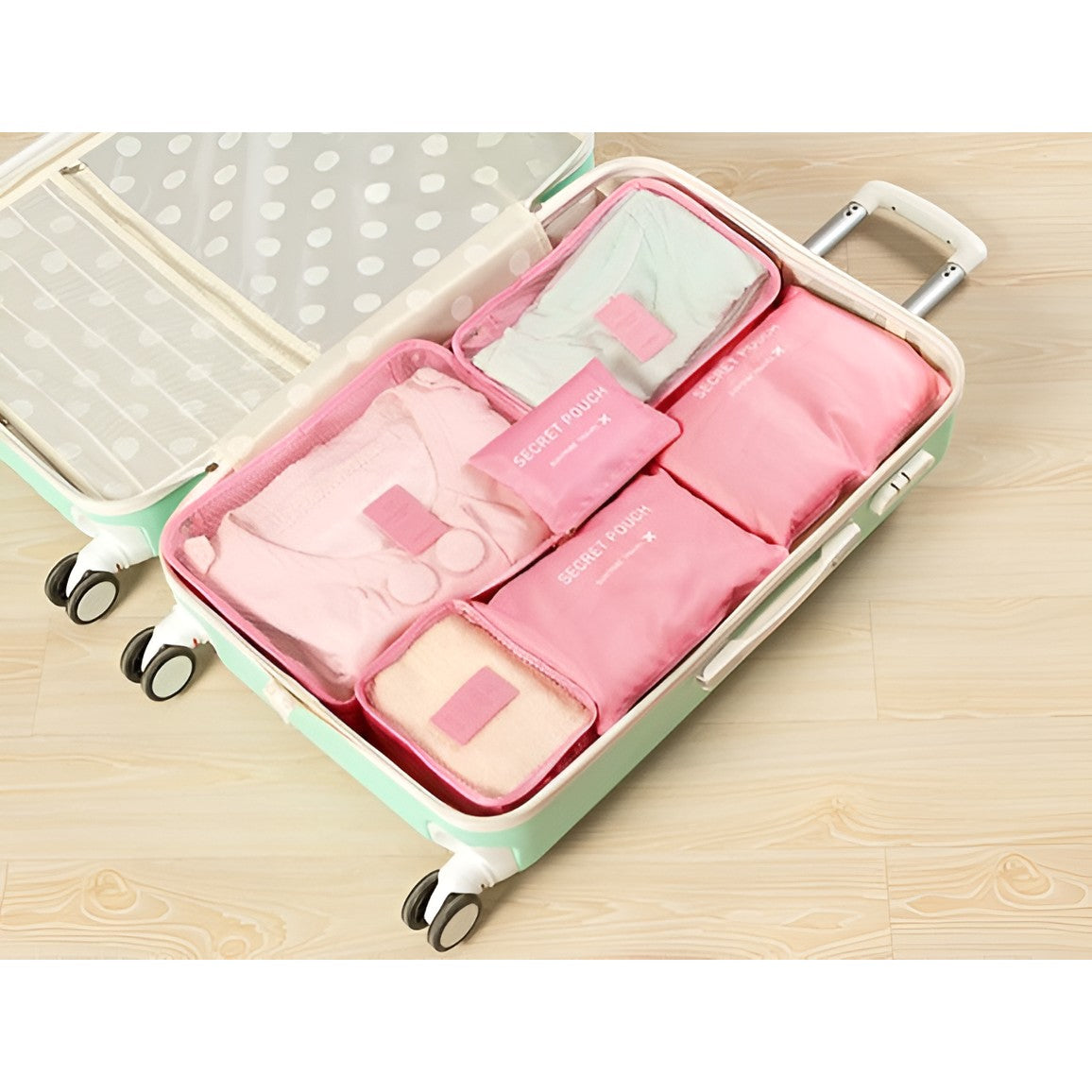 Set 6 Genè›I De Calatorie, Pentru Depozitare, Impermeabile, Organizator, Multifuncè›Ionale, Design Cu Plasa, Pliabile, Fermoar, Dimensiuni Diferite - vivimall.ro