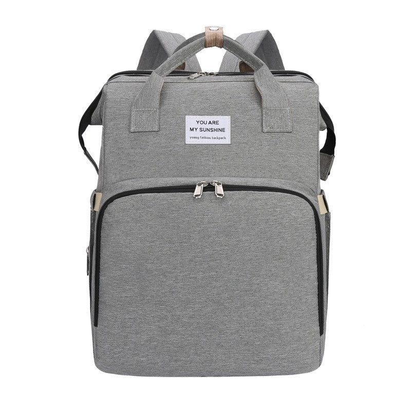 Rucsac Multifunctional Pentru Mamici, Cu Patut Pliabil Si Baza De Schimbat, Rezistent La Apa, Capacitate Mare, Usor, Compartimente Multiple, Buzunar Termic Pentru Lapte