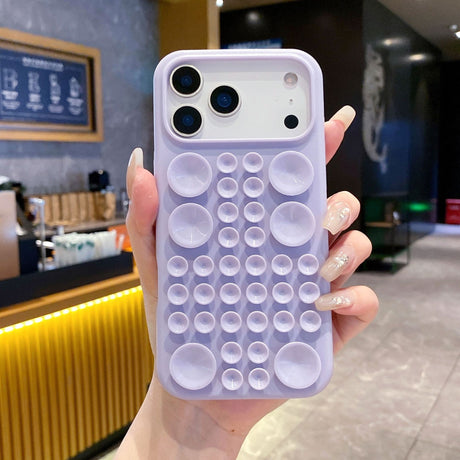 Husa pentru Telefon cu Ventuze, Vivimall, pentru iPhone 17, Mov - vivimall.ro