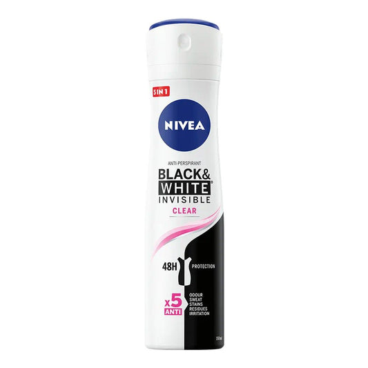 Antiperspirant Deo Spray, NIVEA, Invisible Clear , 150 ml - vivimall.ro