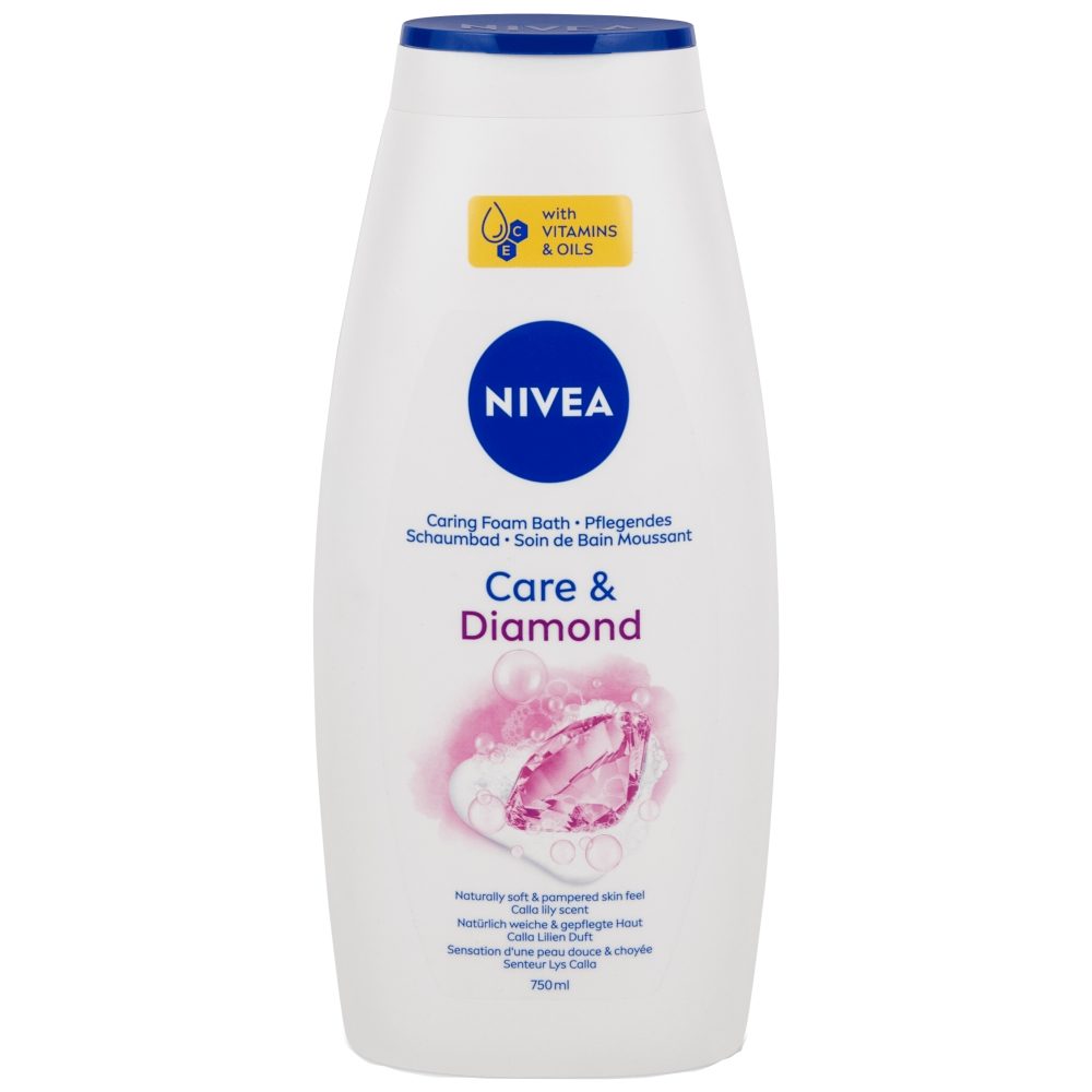 Gel de Dus Spumant de Baie, NIVEA, Care Diamond, 750 ml - vivimall.ro