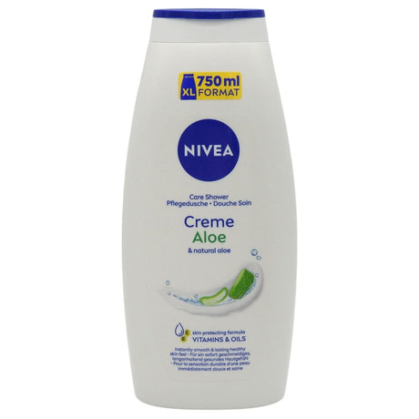Gel de Dus si Spumant de Baie, NIVEA, Creme Aloe, 750 ml - vivimall.ro