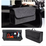 Organizator auto Flippy din material non woven și fetru, vedere laterală, detaliu structură