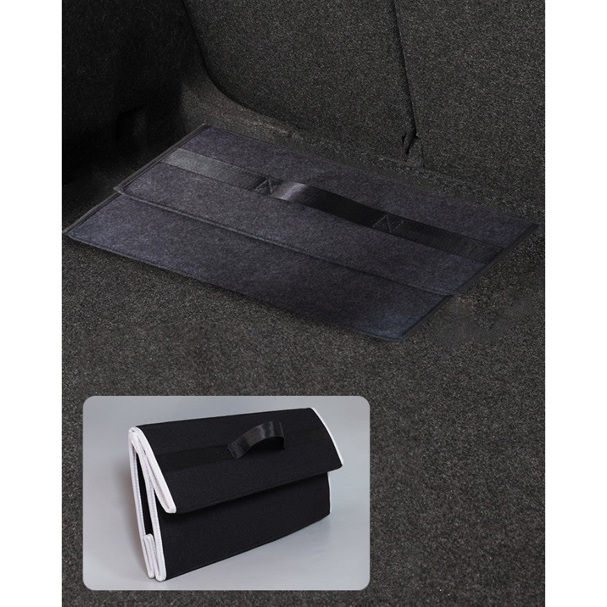 Organizator Portbagaj Auto Pliabil, Flippy, Cutie Depozitare Multifunctionala, Material Textil Non Woven, 50 x 17 x 24 cm, Negru - vivimall.ro