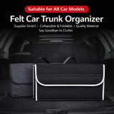 Organizator Portbagaj Auto Pliabil, Flippy, Cutie Depozitare Multifunctionala, Material Textil Non Woven, 50 x 17 x 24 cm, Negru - vivimall.ro