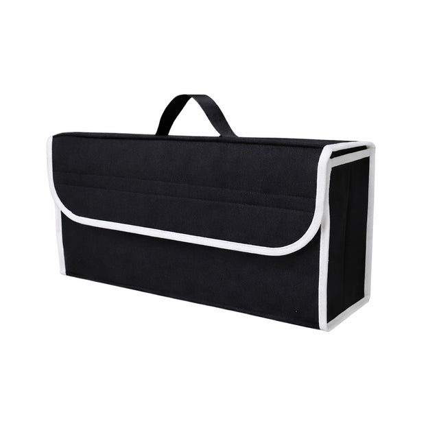 Organizator Portbagaj Auto Pliabil, Flippy, Cutie Depozitare Multifunctionala, Material Textil Non Woven, 50 x 17 x 24 cm, Negru - vivimall.ro