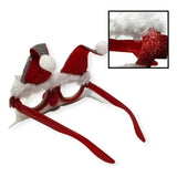 Ochelari de Craciun, Flippy, cu Nas si Barba, Model Mos Craciun, 24x14cm, Rosu