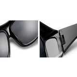 Ochelari De Soare, Polarizati, Pentru Condus, Ciclism, Cu Posibilitatea Purtarii Peste Ochelarii De Vedere, 400 Uv, Cu Lentila Neagra Pentru Protectie, Rama Neagra - vivimall.ro