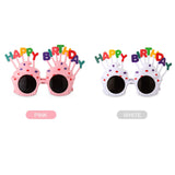 Ochelari Happy Birthday, Tematica Aniversare, Protectie Soare, Din Plastic, Model Prajiturele,