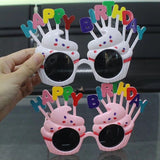 Ochelari Happy Birthday, Tematica Aniversare, Protectie Soare, Din Plastic, Model Prajiturele,