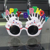 Ochelari Happy Birthday, Tematica Aniversare, Protectie Soare, Din Plastic, Model Prajiturele,