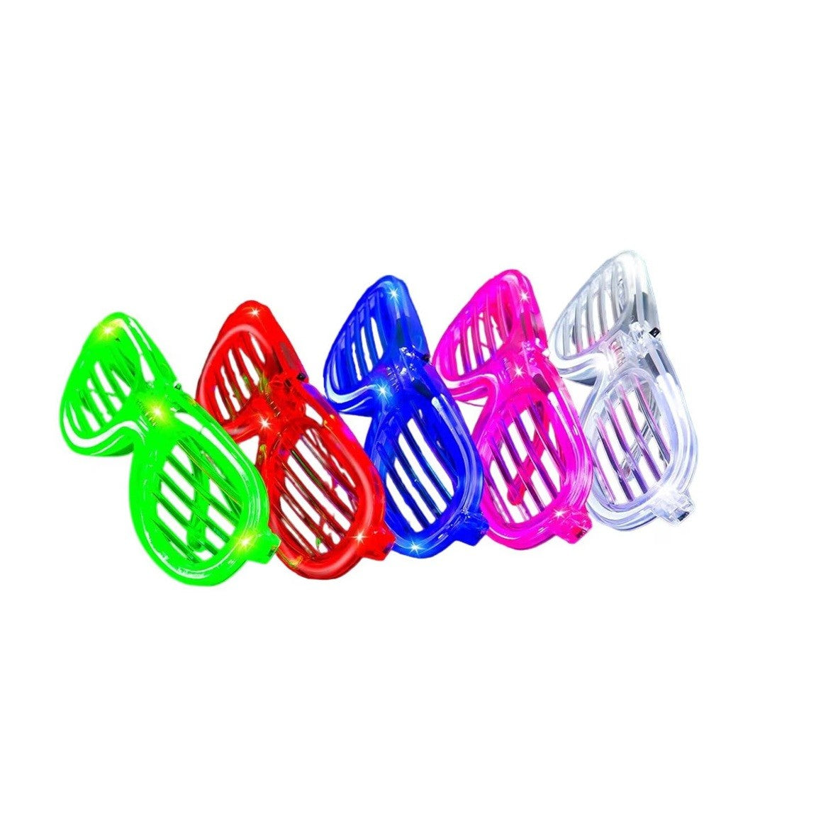 Ochelari LED grilaj Vivimall aprinși, 3 moduri de iluminat activ, lumini multicolore dinamice