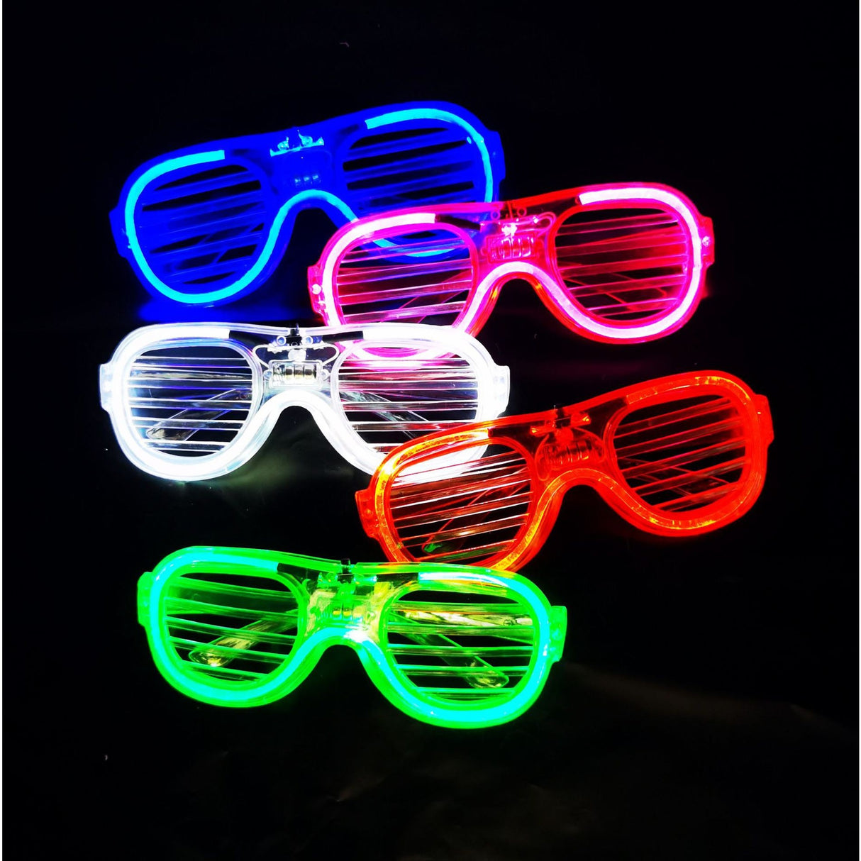 Pachet ochelari petrecere LED Vivimall, dimensiuni 12x20x2 cm, accesoriu festival și club