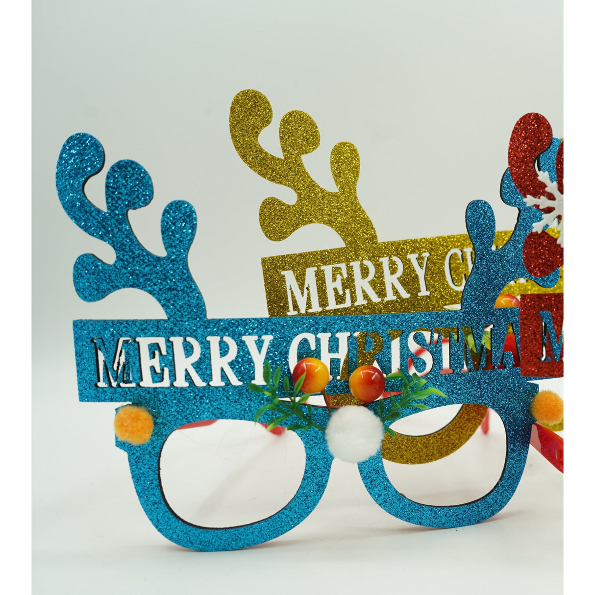 Ochelari petrecere de Craciun, Albastru, din Plastic si Poliester, Flippy - vivimall.ro