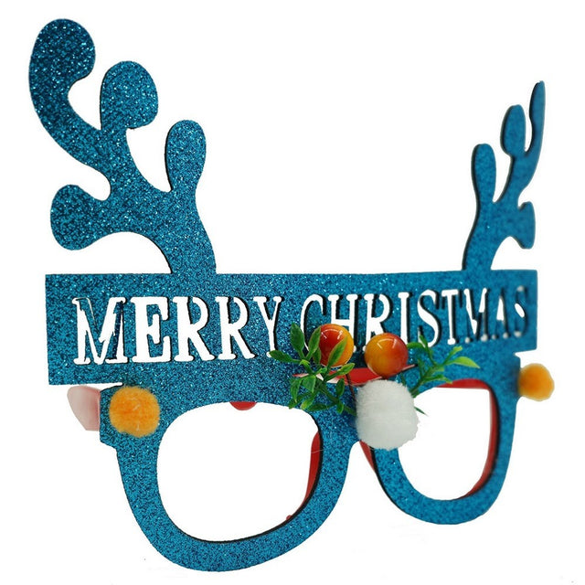 Ochelari petrecere de Craciun, Albastru, din Plastic si Poliester, Flippy - vivimall.ro