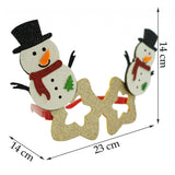 Ochelari petrecere de Craciun, forma de Stea cu Om de Zapada, Bej, din Plastic si Poliester, Flippy - vivimall.ro