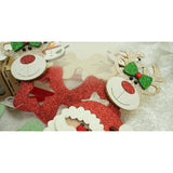 Ochelari petrecere de Craciun, forma  Stea cu Ren , Rosu, din Plastic si Poliester, Flippy - vivimall.ro